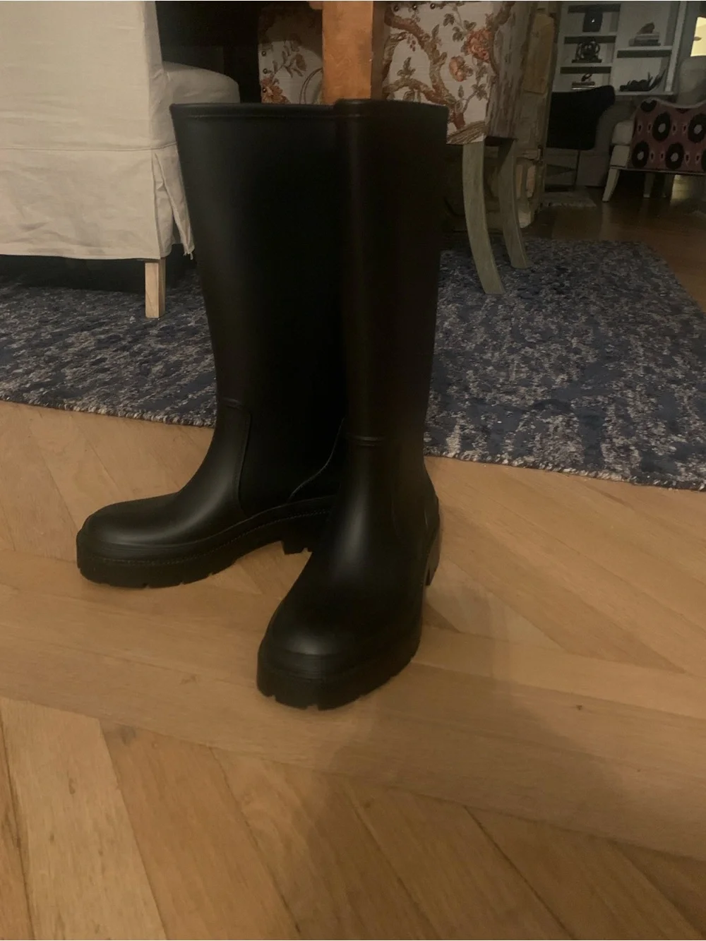 Jeffrey Campbell Black Tall Rain Boots